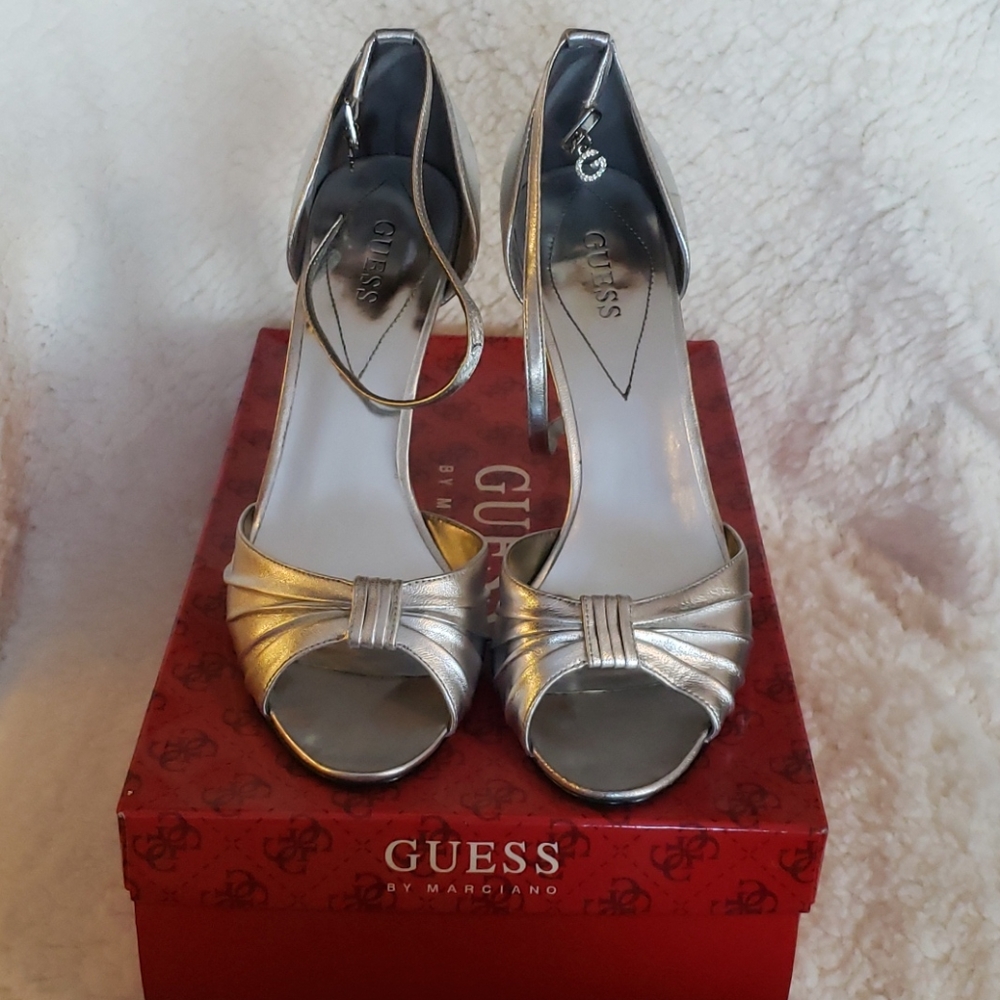 Guess silver heels